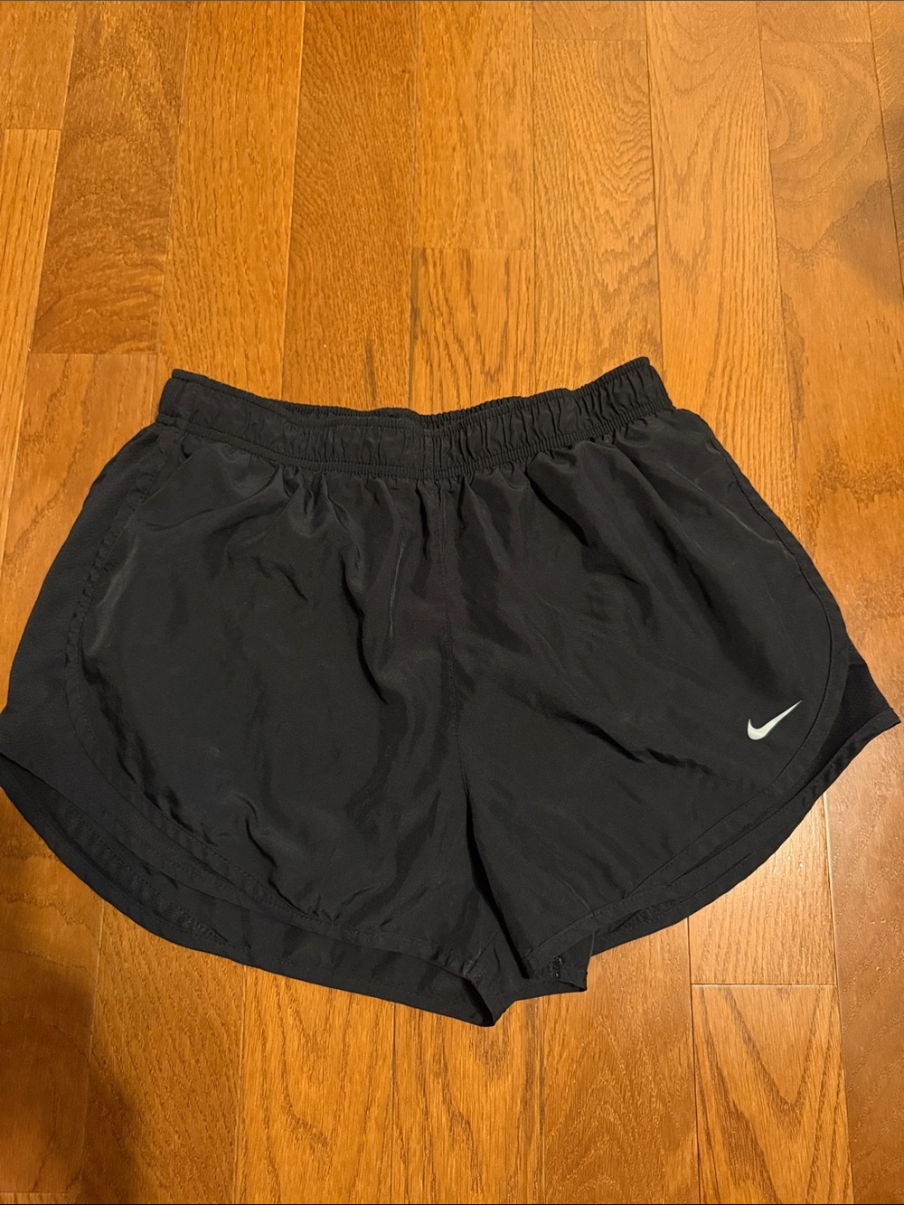 Nike Women's Black Athletic Running Shorts with Swoosh
